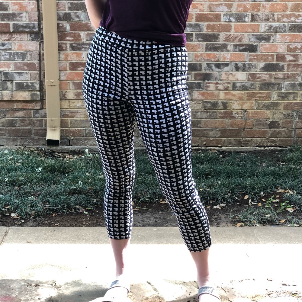 Print stretch capris